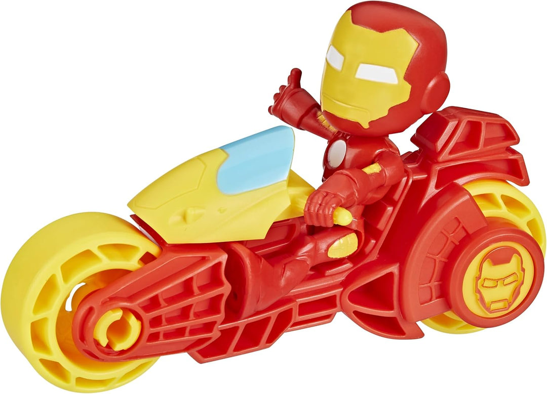 Marvel Spidey and His Amazing Friends, Iron Man Action-Figur & Spielzeug-Motorrad Spielset IRON MAN