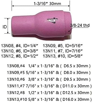 RIVERWELD WIG Spannhülsengehäuse Gasdüsen Zurück Cap sortierte Grösse der Fit DB SR WP 9 20 25 WIG S