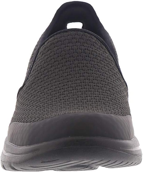Skechers Herren Go Walk 5 Apprize Slip On Sneaker 42 EU Black Textile Synthetic Black Trim, 42 EU Bl