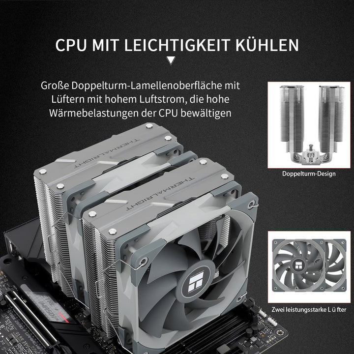 Thermalright Peerless Assassin 120 CPU-Luftkühler, PA120, 6 Heatpipes CPU-Kühler, zwei 120mm TL-C12-