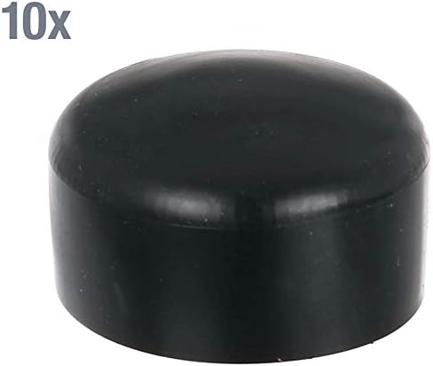 Alberts 831974 Pfostenkappe für runde Metallpfosten | Kunststoff, schwarz | für Pfosten-Ø 60 mm | 10