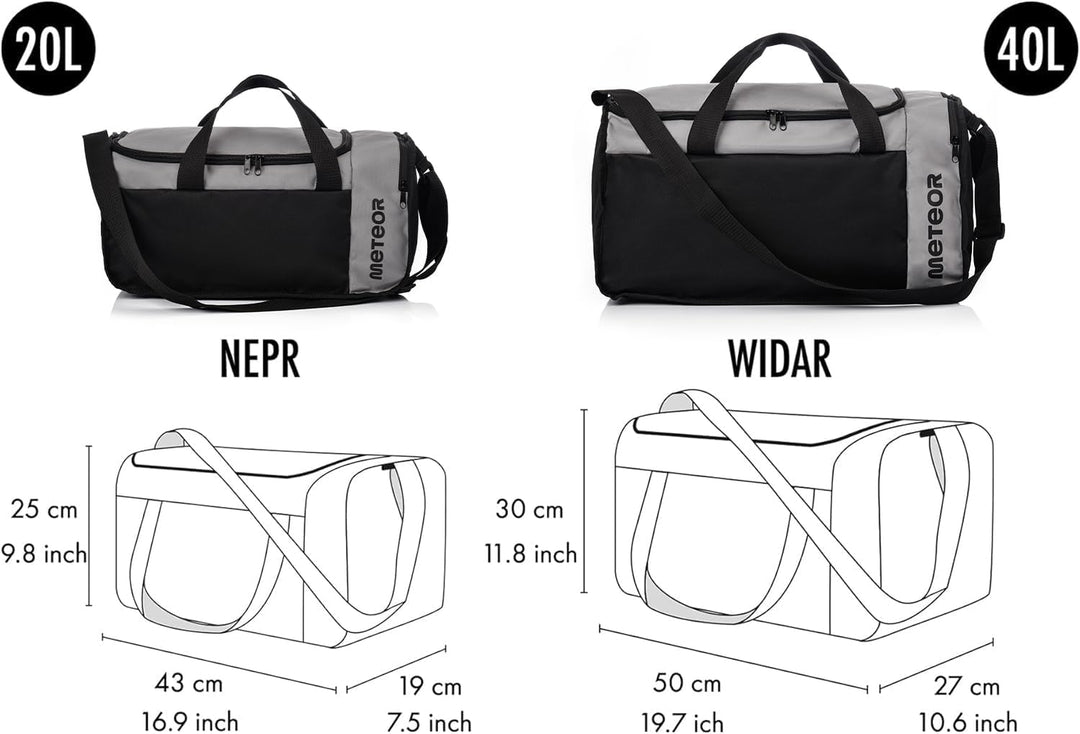 meteor 20 40 L Sporttasche - Kinder Badetasche Herren schwimmtasche Schultertaschen Reisetasche Urla