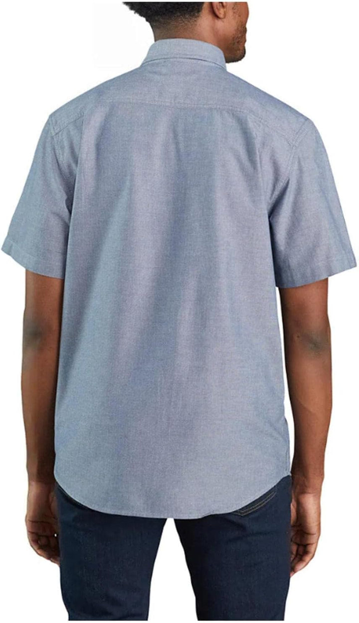 Carhartt Herren Loose Fit Midweight Chambray Short Sleeve Shirt S Denim Blue Chambray, S Denim Blue