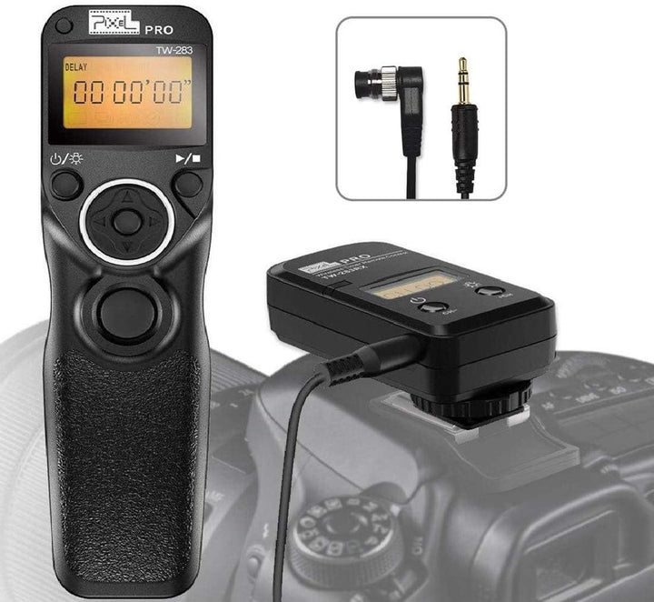 Pixel Kabellose Kamera Fernauslöser Timer TW-283 DC0 Auslöser Fernbedienung Intervalometer für Nikon