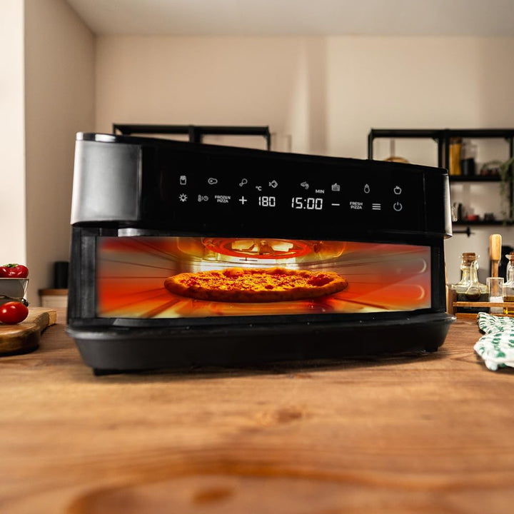 Cecotec Elektrischer Ofen für Pizza 7 l Pizza & Fry 7000. 2200 W, Pizza mit 13 Zoll, Touchscreen, 8