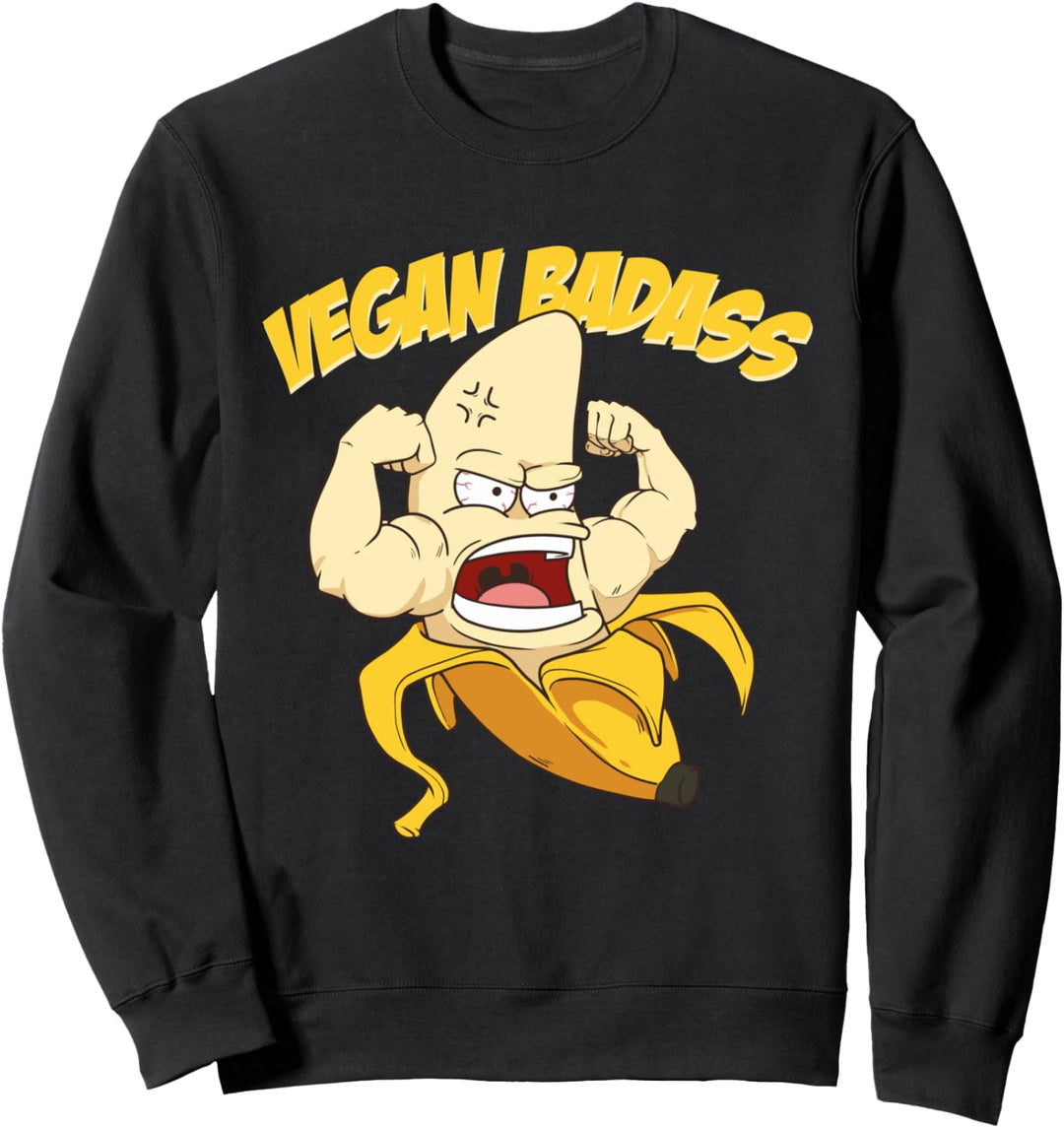 Vegane Banane Fitness Badass Lustige Muskel Gym Bodybuilding Sweatshirt