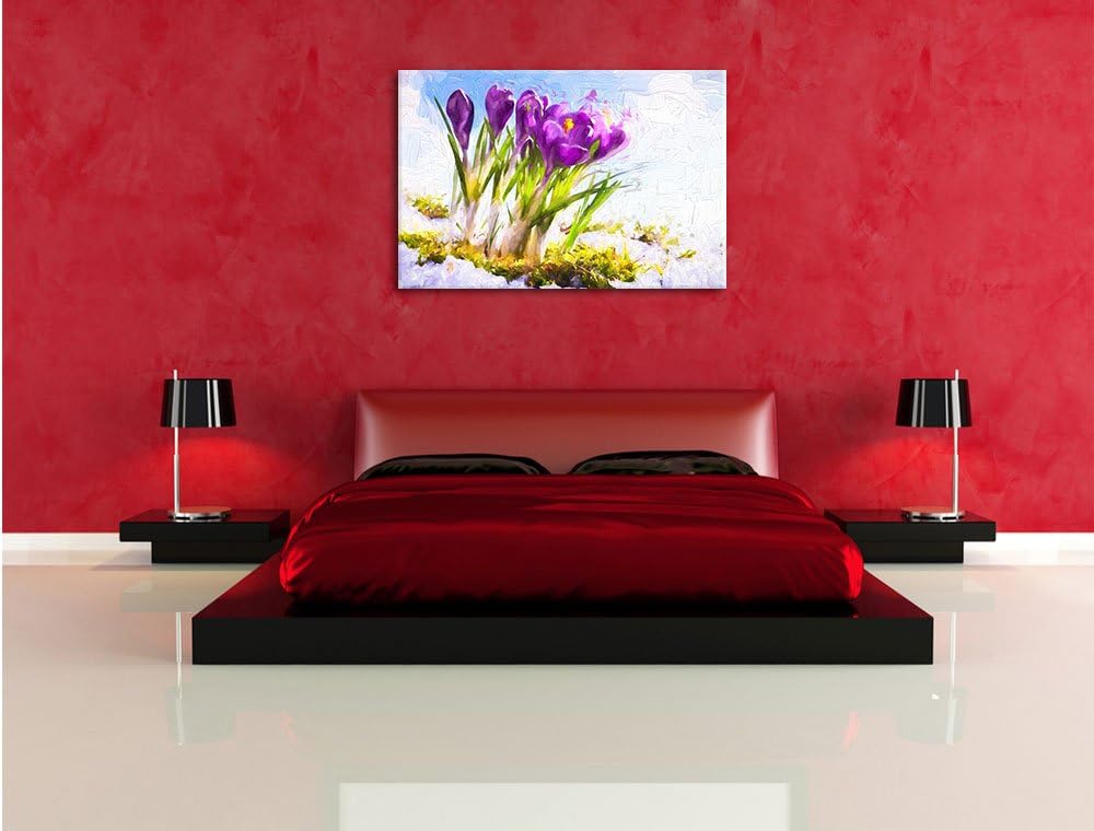 Pixxprint Frühling florwer Hintergrund als Leinwandbild/Grösse: 100x70 cm/Wandbild/Kunstdruck/fertig