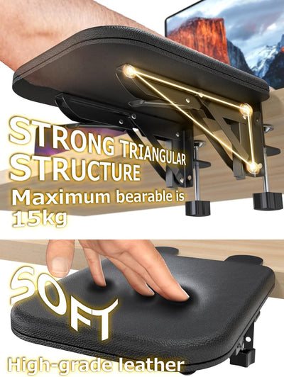 NODOCA Arm Rest for Desk, Ergonomics Wrist Rest, Desk Extender, Soft Sponge Built-in, Comfortable Ar