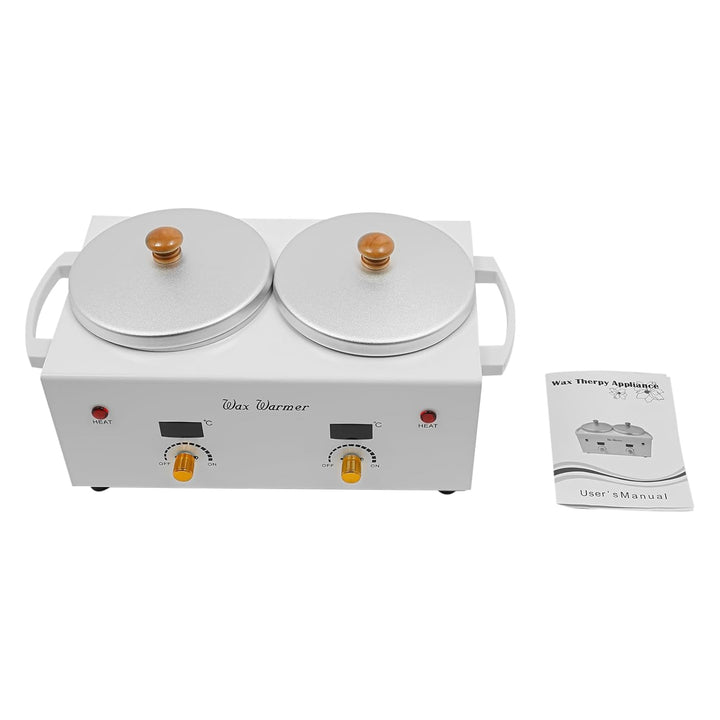 Doppeltopf Wachswärmer, 100W Wachserhitzer mit 2 x 600ml Behälter, Einstellbar Temperatur 20-120℃, W