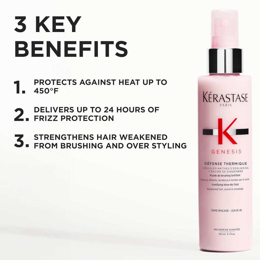 Kérastase | Hitzeschutzspray für geschwächtes Haar, Schützend gegen Haarbruch und Hitzeschäden, Défe