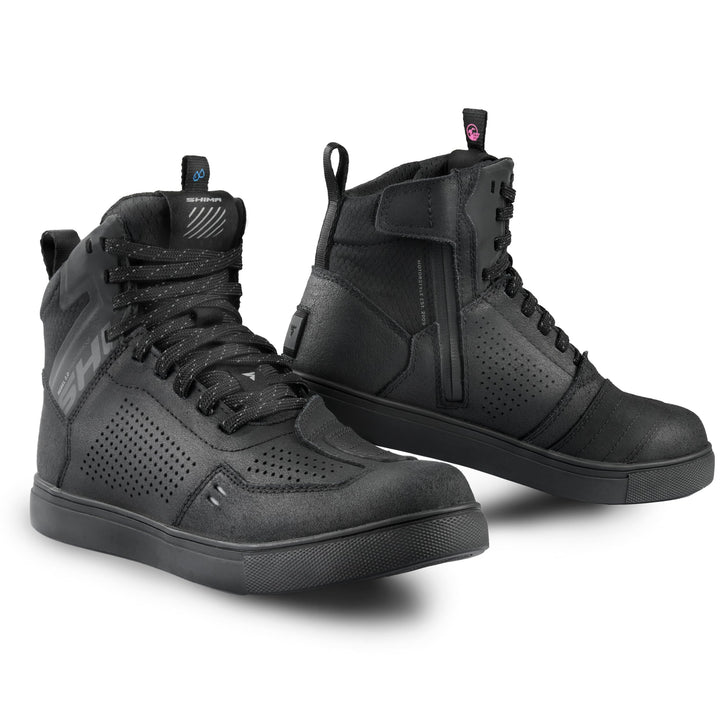 SHIMA Rebel 2.0 Motorrad Schuhe Herren Leder Belüftet Motorradstiefel Protektoren Sneaker Rutschfest