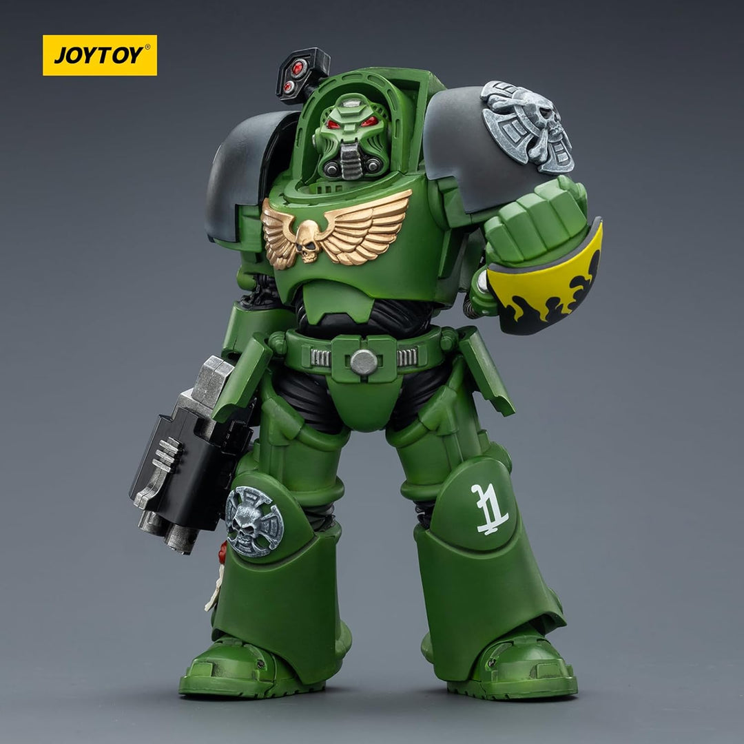 JOYTOY Warhammer 40K Salamanders Terminator 2 with Power Fist and Storm Bolter 1/18 Action Figur，Sam