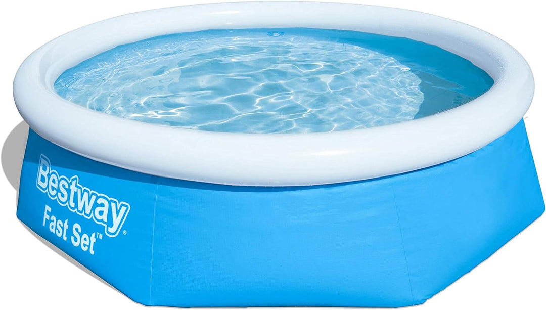 Bestway Fast Set Pool Set mit Filterpumpe, 244 x 66 cm, blau 244x66 cm Blau Single, 244x66 cm Blau S