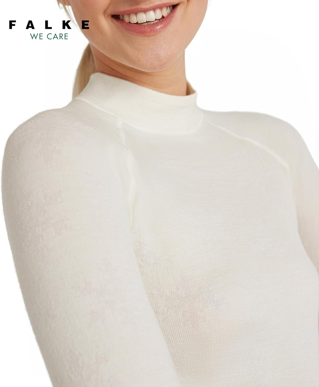 FALKE Damen Wool-Tech High Neck Funktionsshirt Langarm für kalte Temperaturen Funktionsunterwäsche a
