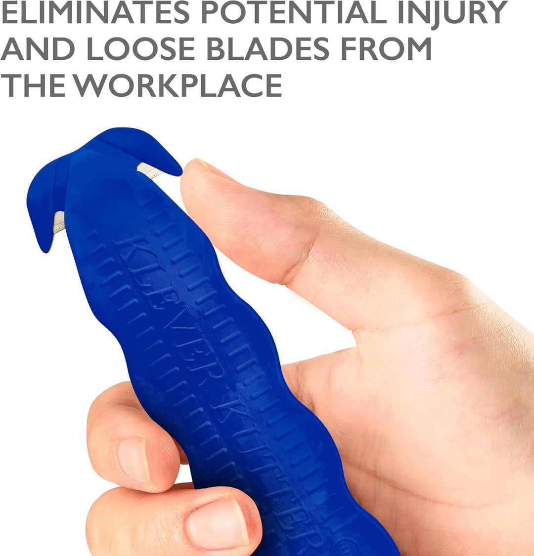 Klever Kutter Blau, einzigartiges Doppelhaken-Design, Einweg-Sicherheitsschneider, 10 Stück