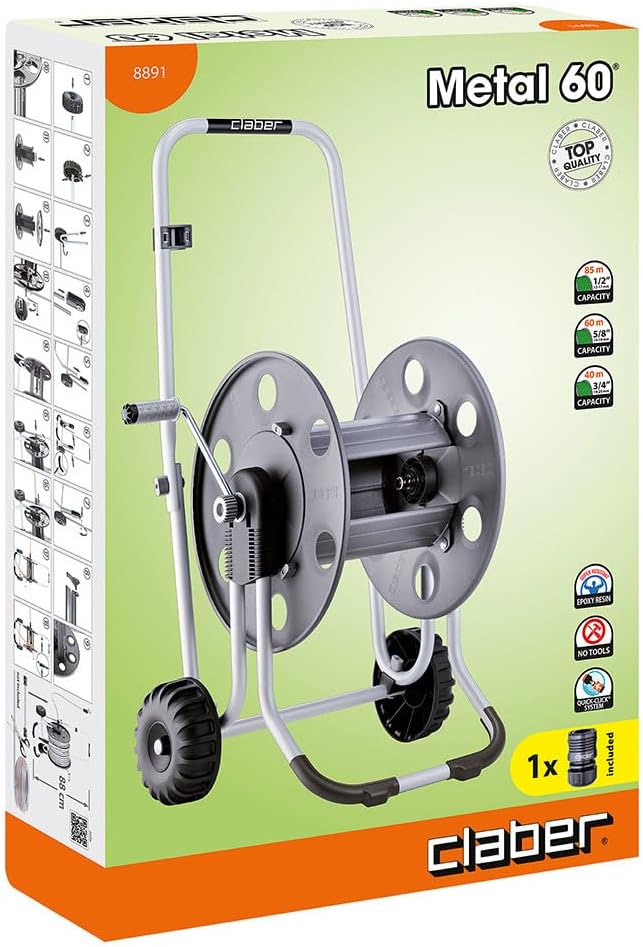 Claber 8891 Metal 60 Cart,