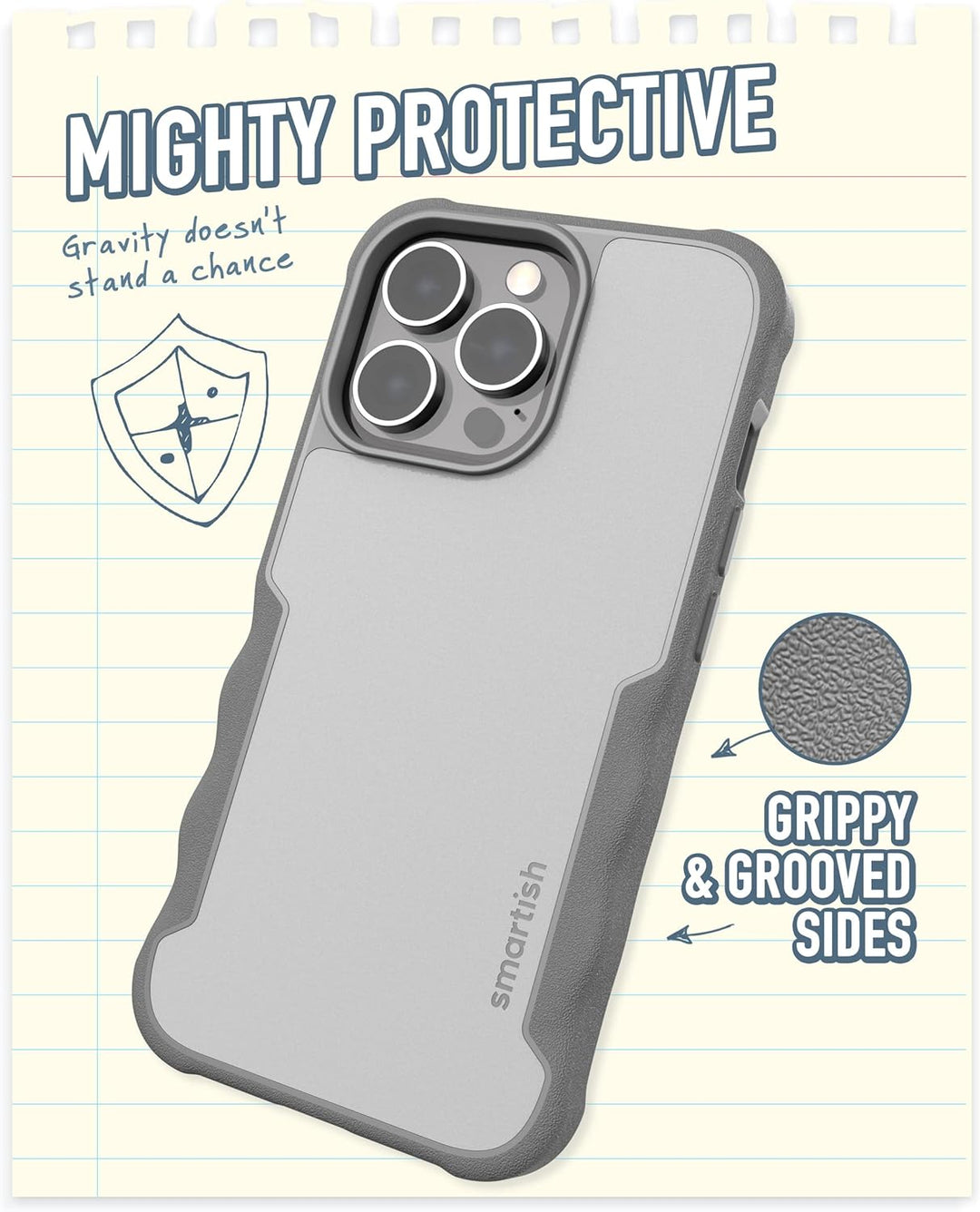 Smartish iPhone 13 Pro Schutzhülle – Gripzilla kompatibel mit MagSafe [Rugged + Tough] Gepanzertes S