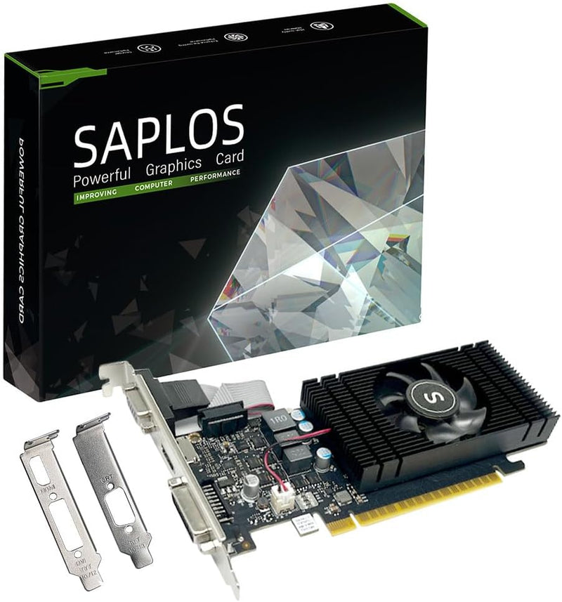 SAPLOS GTX 750 Ti Grafikkarte 4GB 128-bit, HDMI, VGA, DVI-D, Low Profile Grafikkarten PC, Computer G