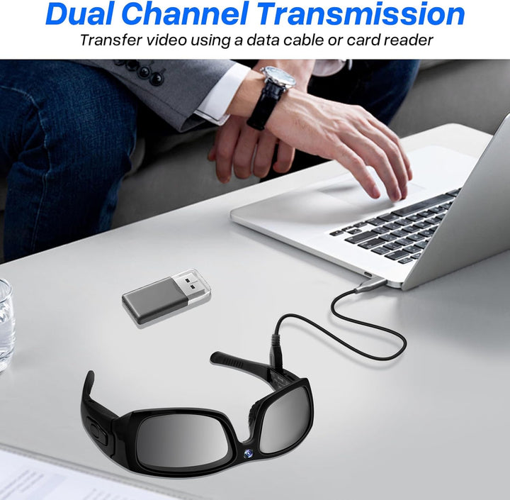 Sport Brillenkamera,Brille mit Kamera HD 1080P Action Cam,Bluetooth Sonnenbrille Sport Kamera Mini A
