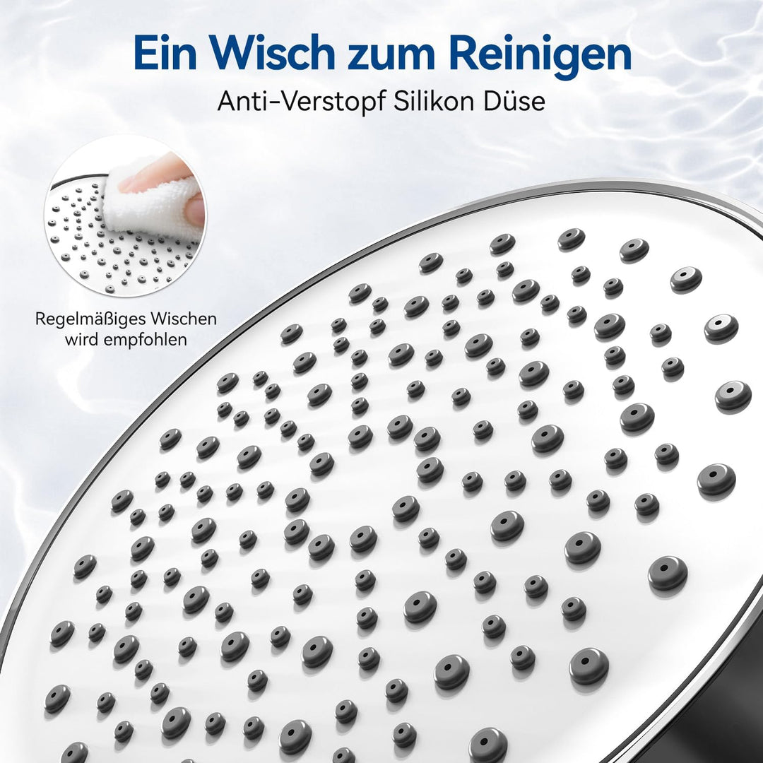 Newentor Duschkopf [TESTSIEGER], Hochdruck-Duschkopf mit Filter, Duschbrause für Hartes Wasser, Hand