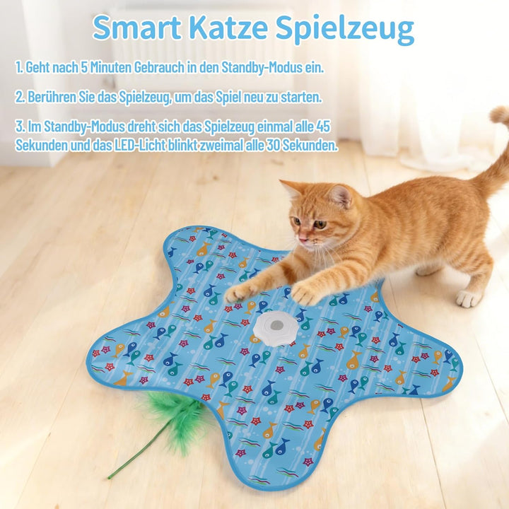 Interaktives Katzenspielzeug Selbstbeschäftigung, Katzenspielzeug Elektrisch mit Versteckspiel, Bewe