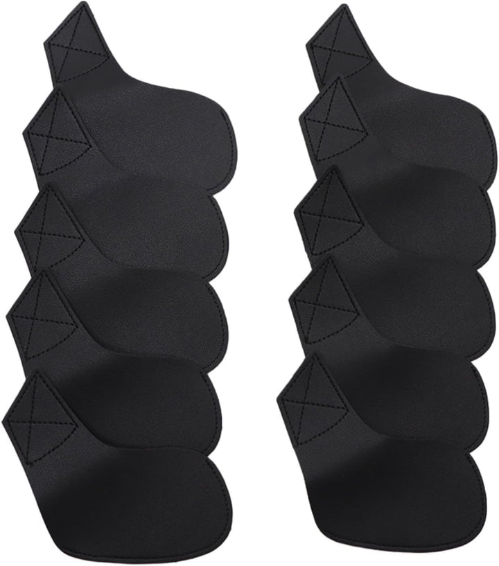 Golf Eisenkopf-Schoner, 10 Stück, PU-Material, passend für Rechtshänder, Golfclub-Schutz für Titleis