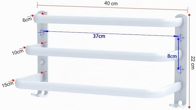HONPHIER Handtuchhalter Bad 3 Tier Handtuchstange Badezimmer Aluminium Wand-handtuchhalter Handtuchh