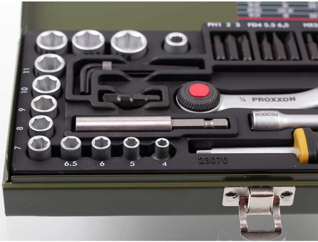 Proxxon 23070 Steckschlüssel- und Schraubersatz mit 6,3mm (1/4") Antrieb