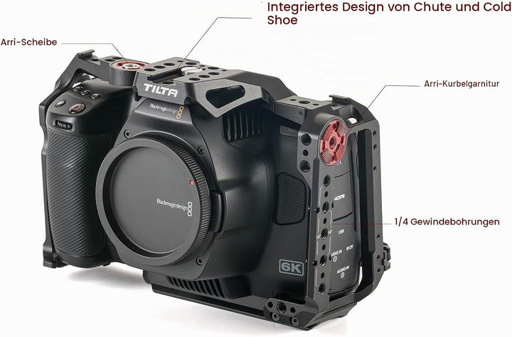 Tilta Vollkamera-Käfig kompatibel mit BMPCC 6K Pro - Schwarz TA-T11-FCC-B, Schwarz