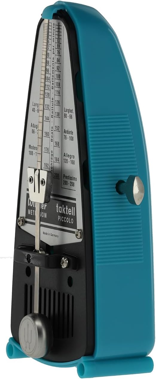 Wittner Metronom 830 391 Kunststoffgehäuse ohne Glocke Taktell Piccolo türkis türkis Single, türkis