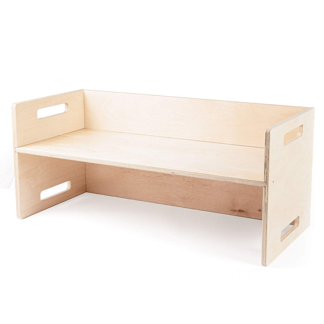 Ehrenkind® Kinder Bank | Vielseitig & Stabil | Montessori Bank | Wendebank aus Birkenschichtholz | N