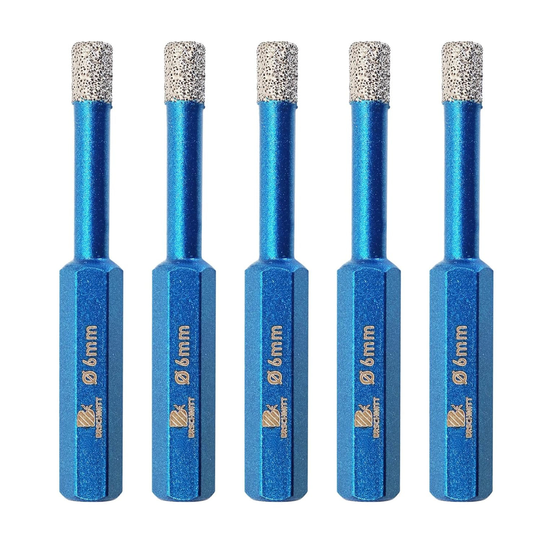 Diamant Trockenbohrer Fliesenbohrer 6mm - BRSCHNITT fliesenbohrer set Lochsäge für Keramik, Granit,