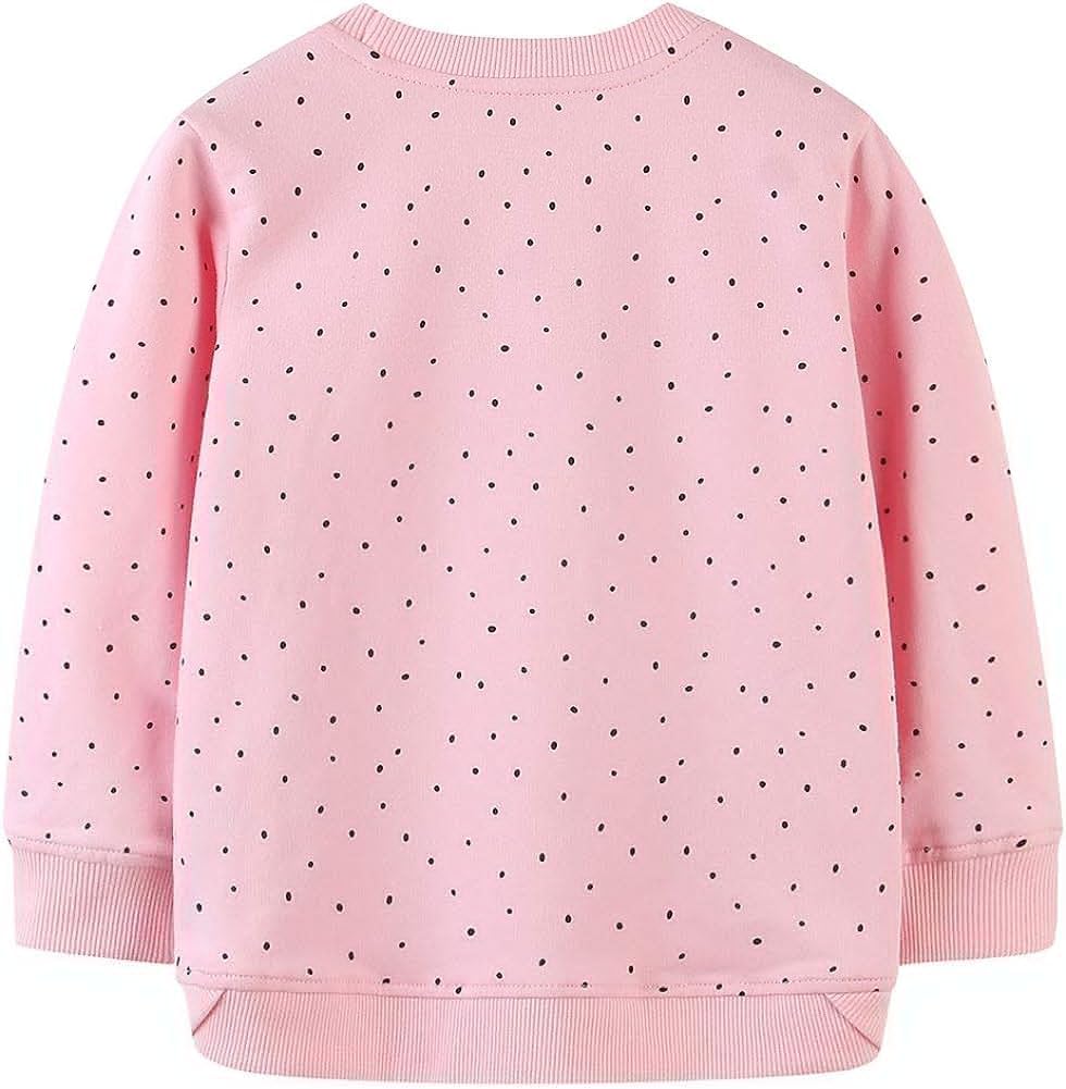Mädchen Sweatshirt für Kinder Süss Cartoon Pullover Baumwolle Top Langarm T-Shirt Grösse 1-12 Jahre