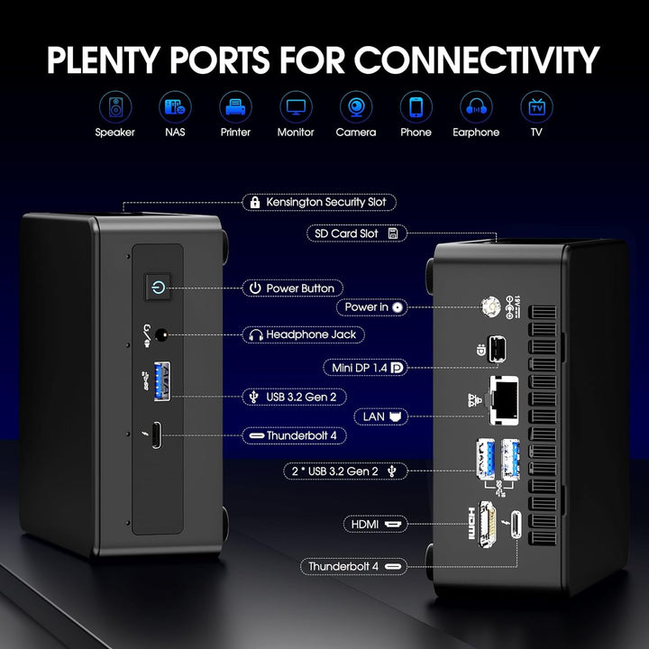 Intel NUC, NUC 11 Windows 10 Pro Desktop Mini PC, Intel® Core i7-1165G7 4-Core, 2.8GHz-4.7GHz Turbo,