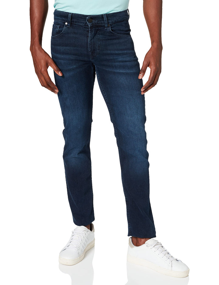 7 For All Mankind Herren Slimmy Luxe Performance Eco Dark Blue Jeans 30 Dark Blue, 30 Dark Blue
