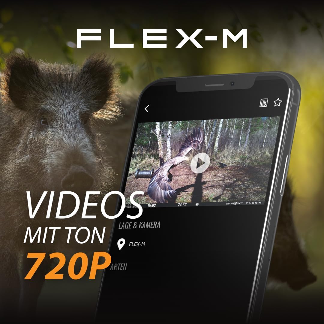 Spypoint Flex-M Twin-Pack - Wildkameras mit Foto- & Videoübertragung, 28 Megapixel, Wildtierkamera m