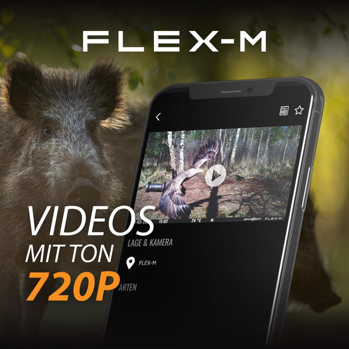 Spypoint Flex-M Twin-Pack - Wildkameras mit Foto- & Videoübertragung, 28 Megapixel, Wildtierkamera m