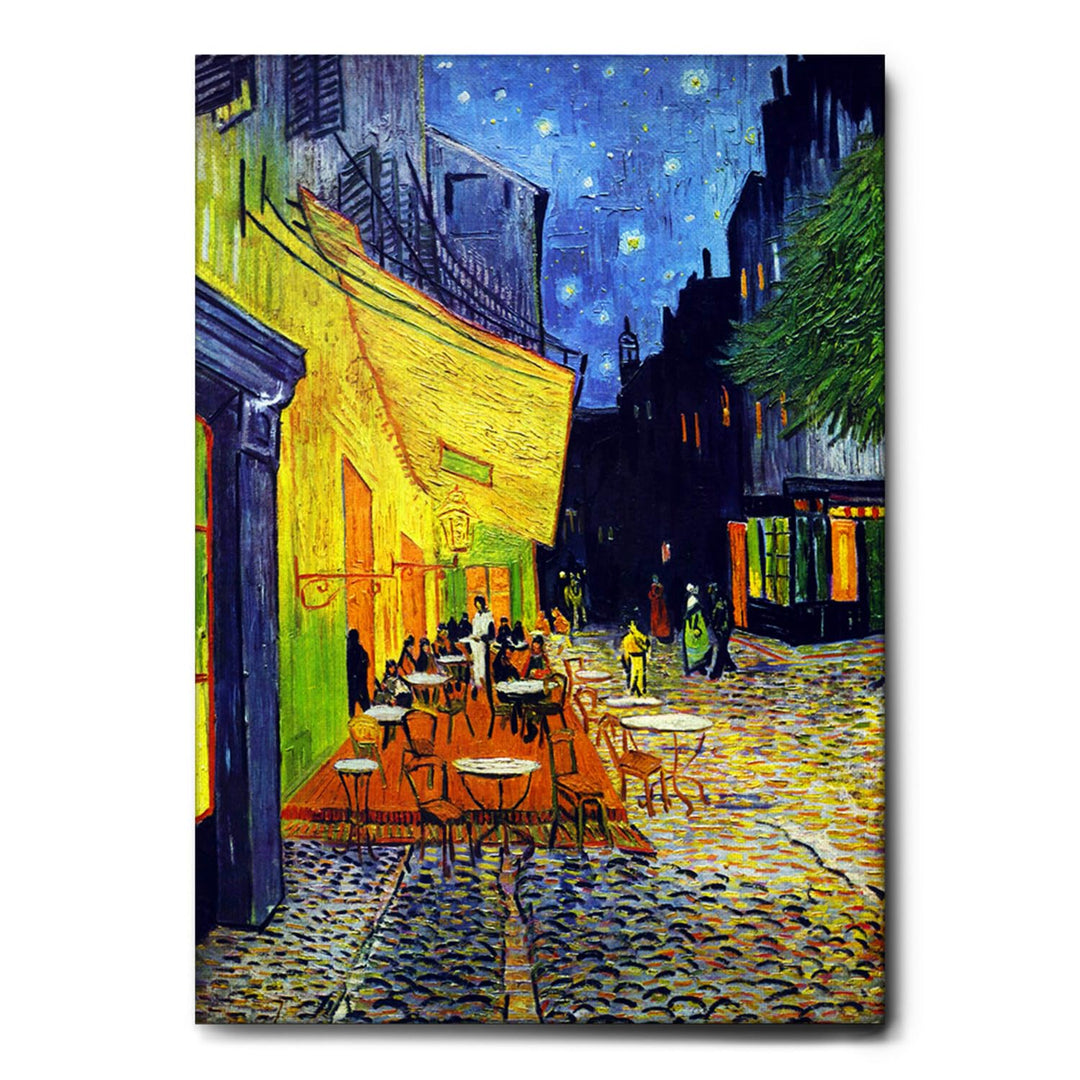 Giallobus - Bild - Druck AUF LEINWAND - Vincent Van Gogh - Cafe TERRASSE BEI Nacht - 50 x 70 cm, 50
