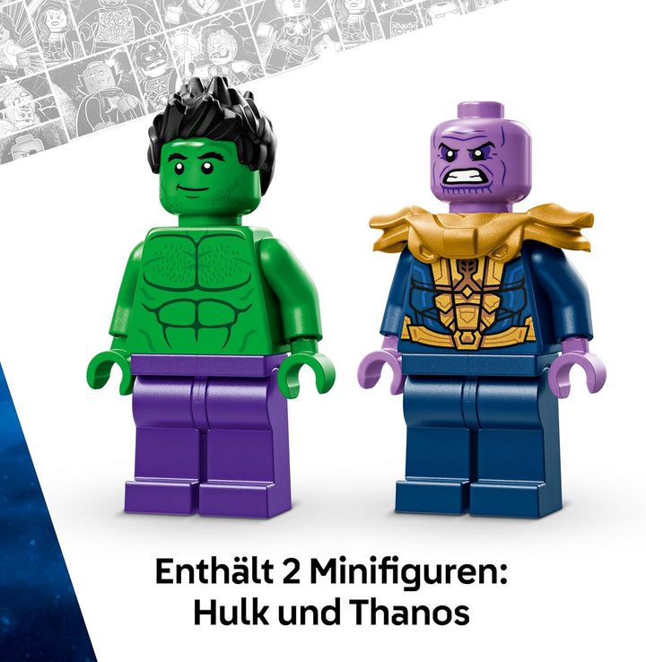 LEGO ǀ Marvel Hulk-Truck vs. Thanos - Kreatives Superhelden Spielzeug - Avengers Fahrzeug und Minifi