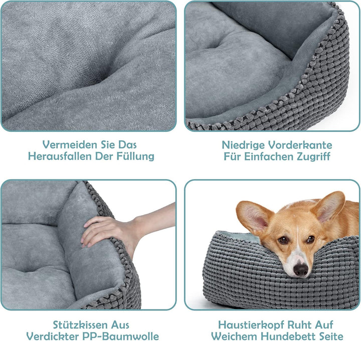 JOEJOY Hundebett Mittelgrosse Hunde, Hundekorb Flauschig, Hundebett Waschbar, Plüsch Hundebetten, ru