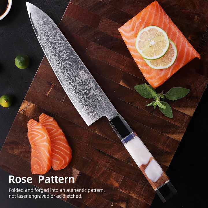FINDKING 8-Zoll-Japanisches Kochmesser, Professionelles Gyuto-Küchenmesser, Scharf, Robust & Elegant