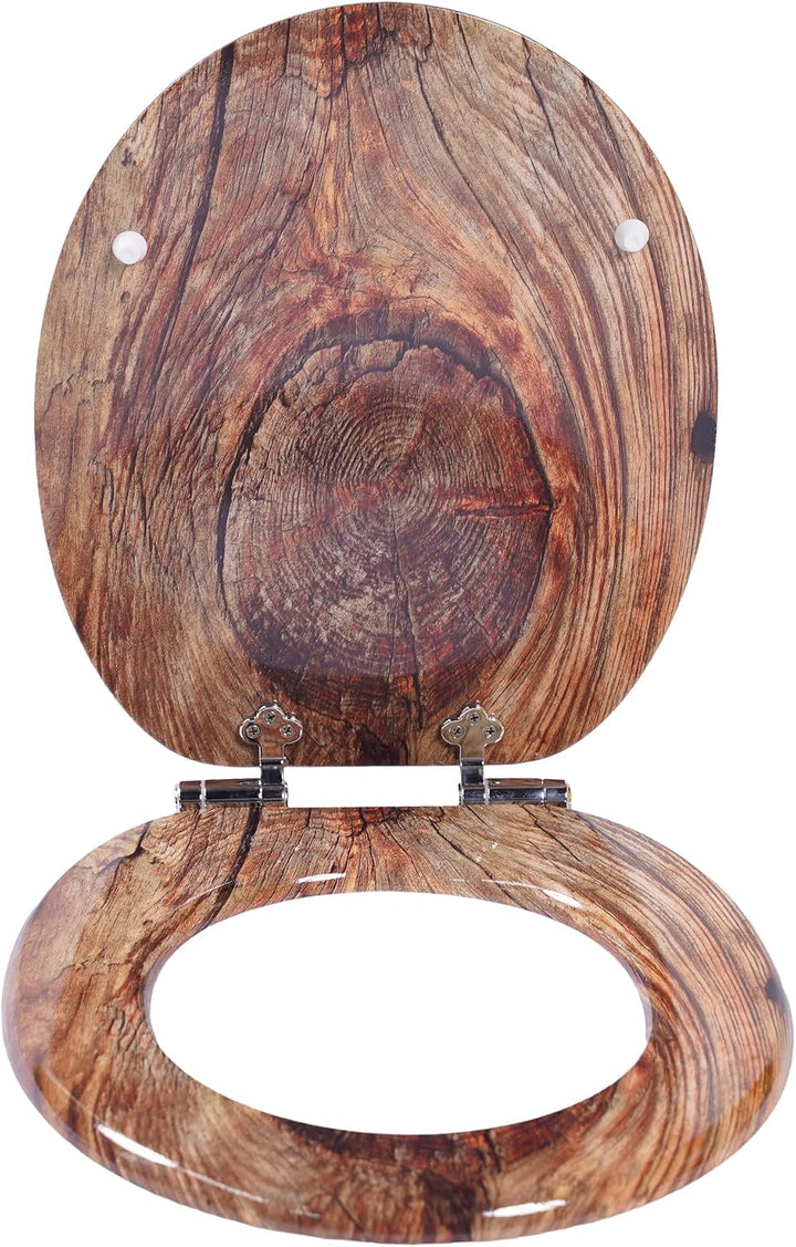 SINOBATH Premium WC Sitz mit Absenkautomatik – hochwertige Toilettendeckel aus Holz, viele bunte Mot