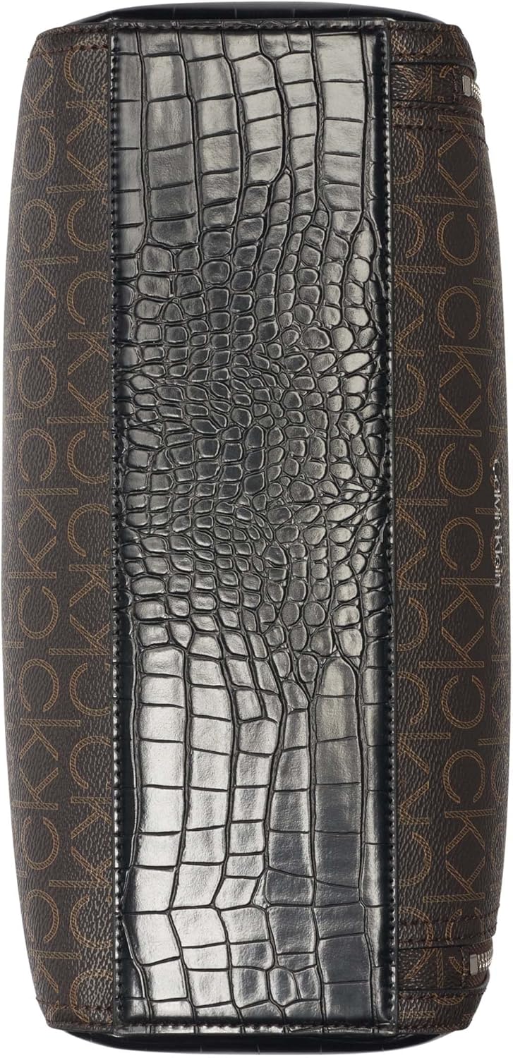 Calvin Klein Damen Reyna Crossbody Braun/Khaki/Schwarzes Logo, Braun, Khaki, Schwarz