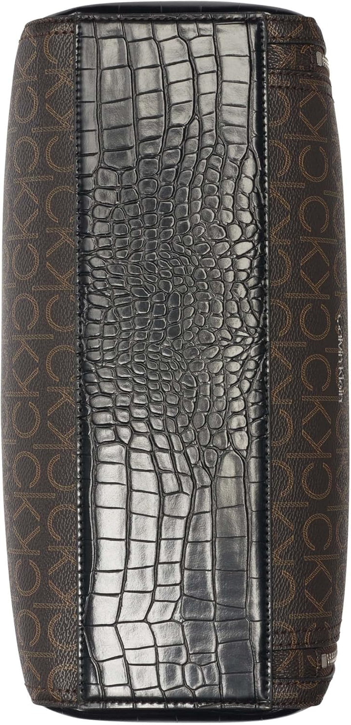 Calvin Klein Damen Reyna Crossbody Braun/Khaki/Schwarzes Logo, Braun, Khaki, Schwarz