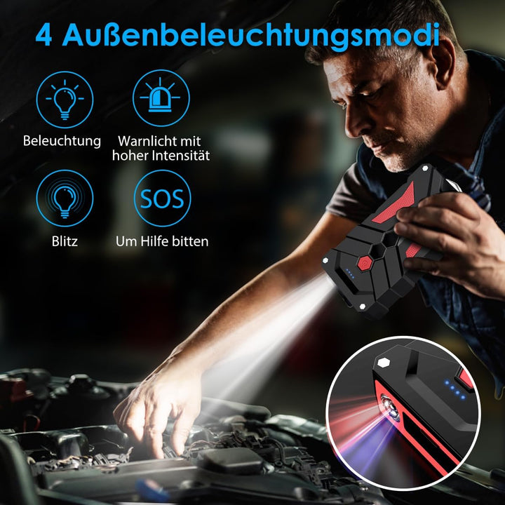 BIUBLE 3000A Starthilfe Powerbank 12V (Bis Zu 7,0L Benzin Oder 5,5L Diesel) Auto Starthilfe mit LED