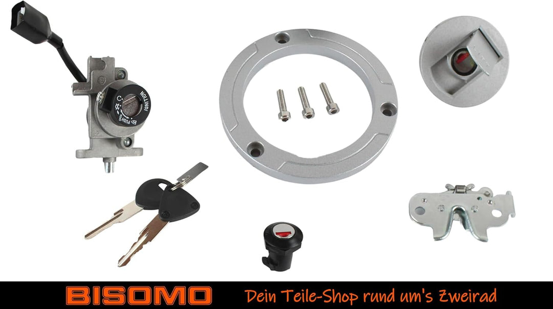 Zündschloss, Schloss-Set für 50ccm Peugeot Roller wie Speedfight 3, Ludix, Jet Force, inkl. Tankschl
