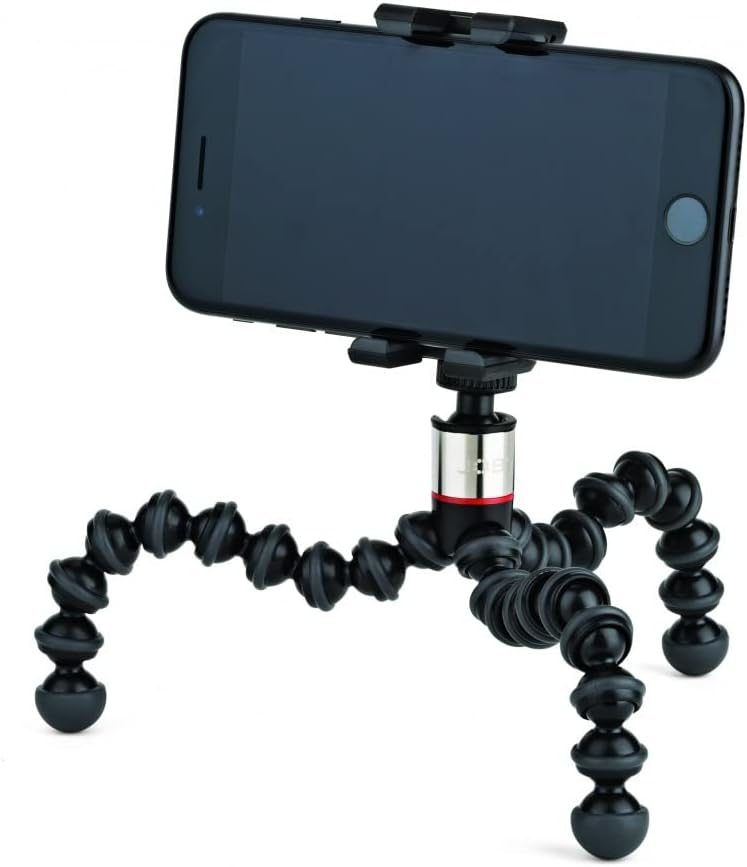 JOBY JB01491-0WW GripTight ONE + GP Stativ Universal-Handy-Halter + GorillaPod Flexi-Stativ (geeigne