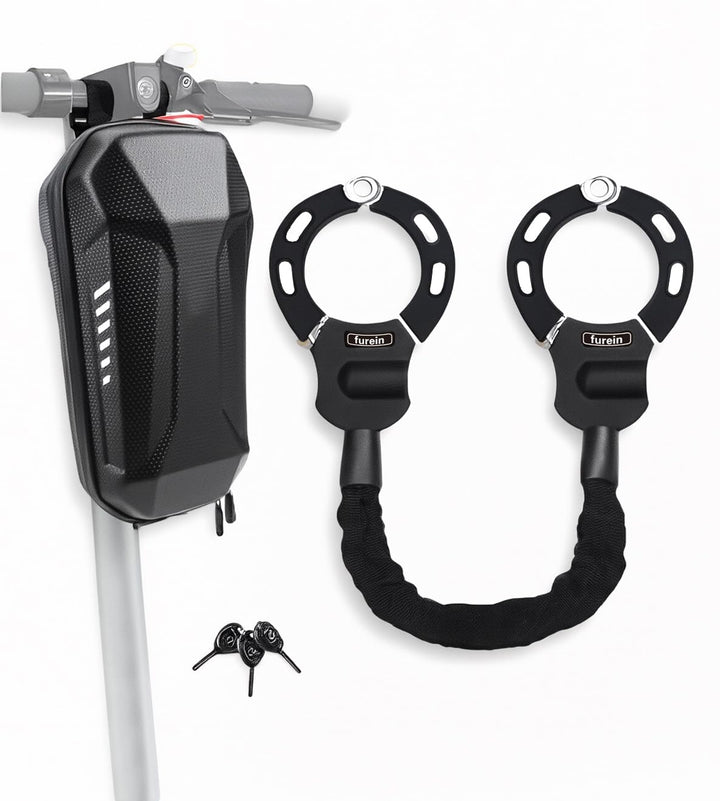 Schloss für E Scooter,Handschellenschloss,Schloss für E Scooter Roller mit Schlüssel,Silikonschutz G