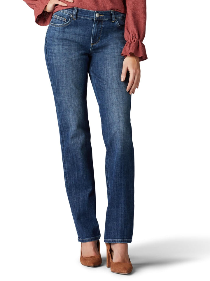 Lee Damen Relaxed Fit Straight Leg Geradem Bein Jeans 10 Lang Jaded, 10 Lang Jaded