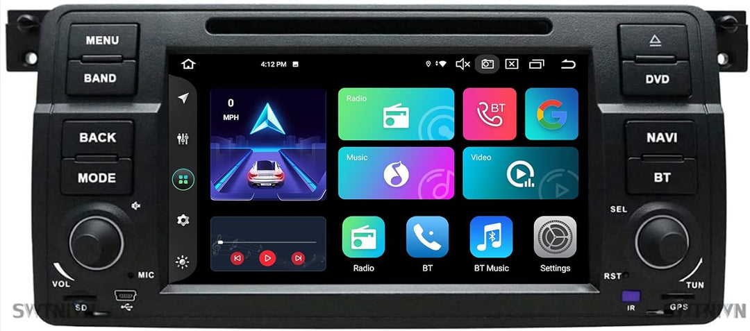 SWTNVIN Android 11 Auto Radio Stereo GPS Navigation passt für BMW E46 M3 Rover 75 MG ZT DVD Player A